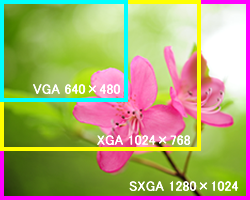 SXGA標準対応・カスタマイズによりUXGAにも対応